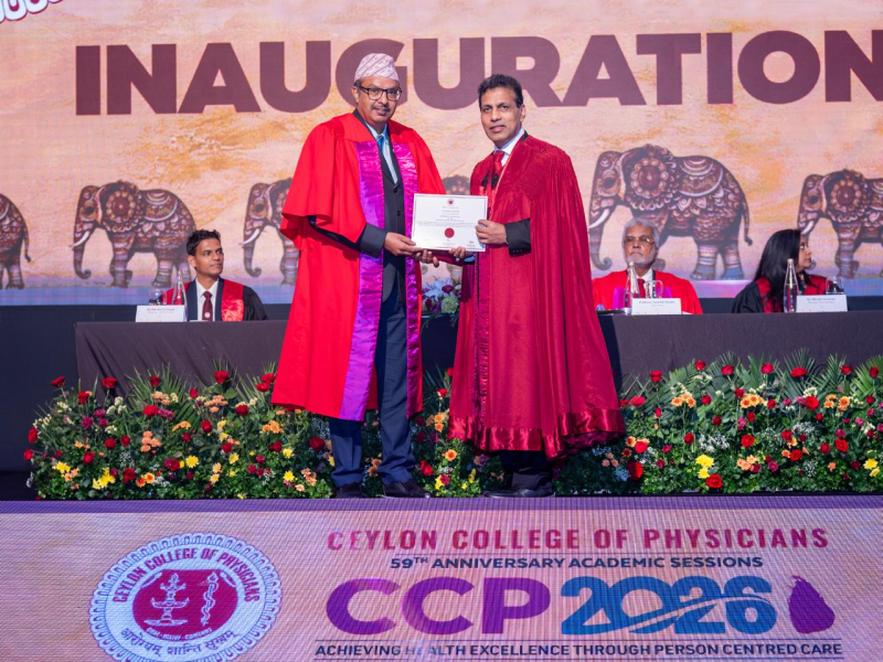 President of Society of Internal Medicine of Nepal Honored with CCP Honorary Fellowship at Regional Medical Summit in Colombo